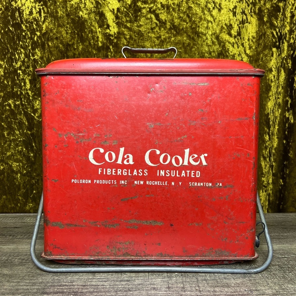 Coca Cola Red and White Vintage Bar Cooler
